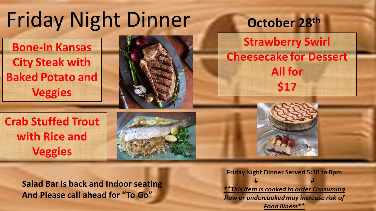 Friday night dinner menu