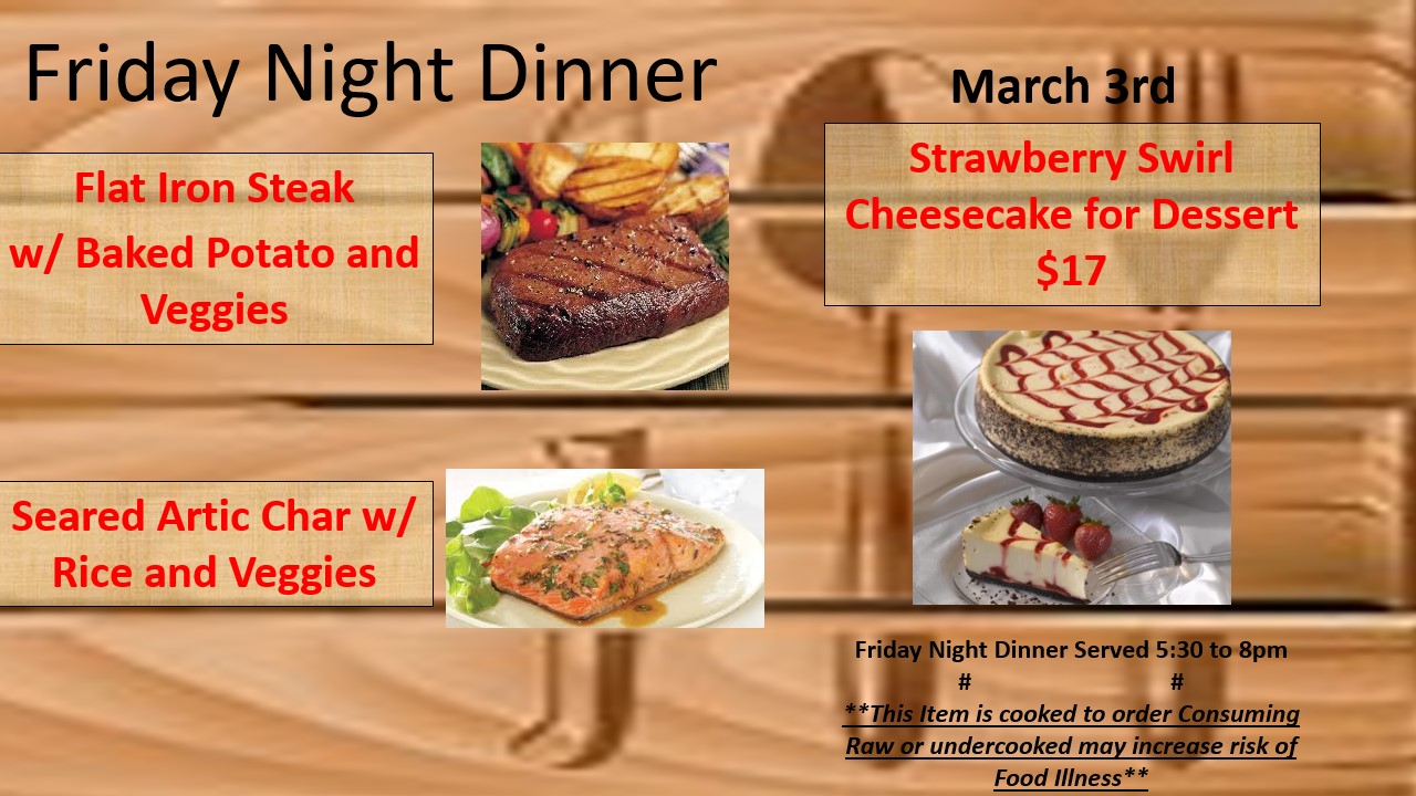 Friday night dinner menu